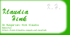 klaudia hink business card